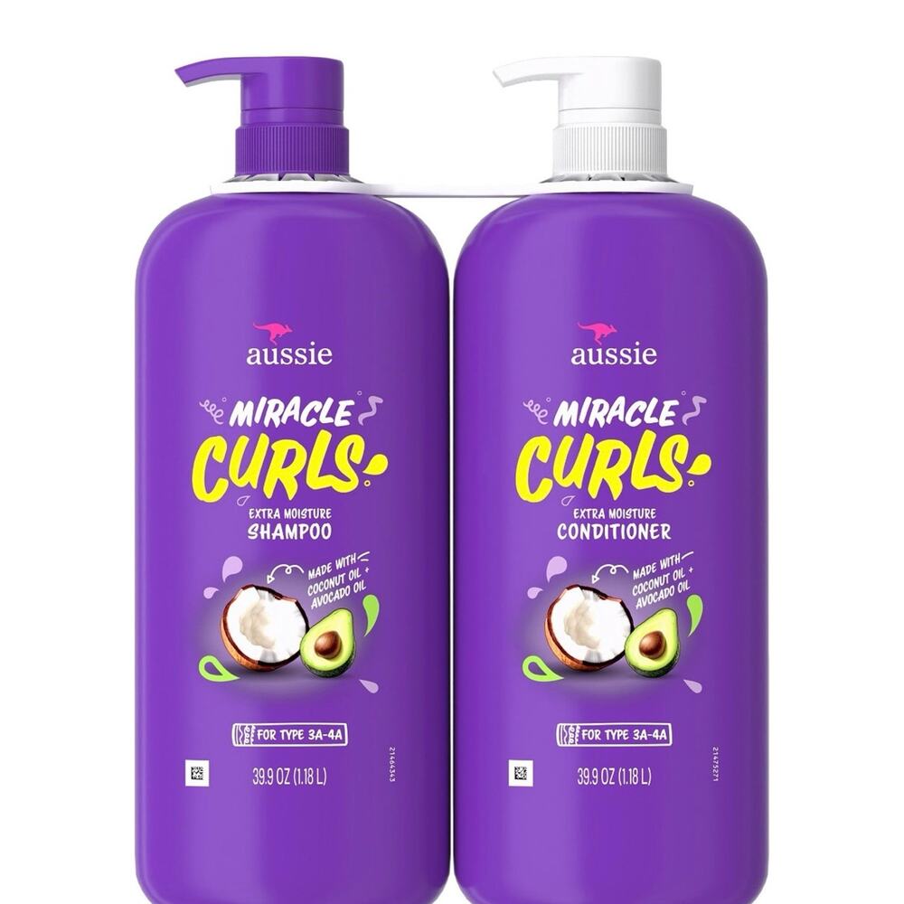2 Aussie Miracle Curls Shampoo & Conditioner 39.9oz